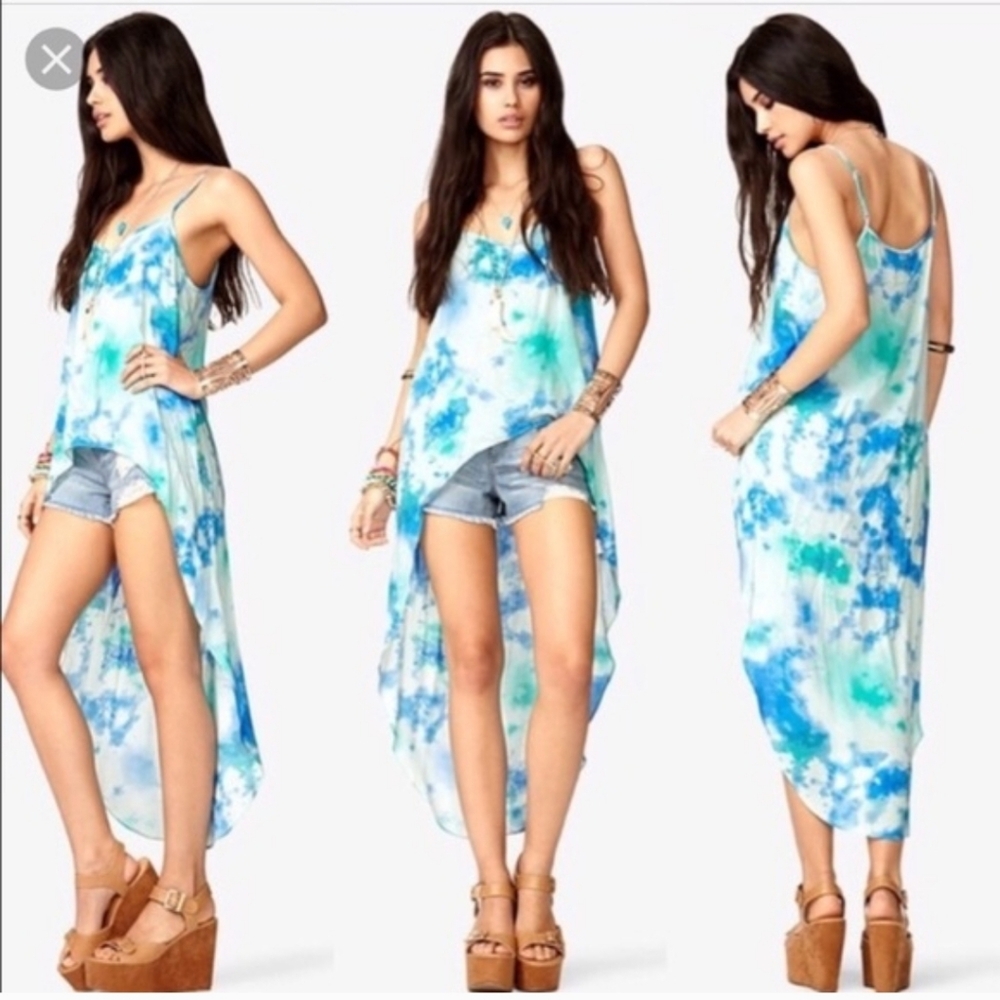 Tie Dye High Low Tank Top